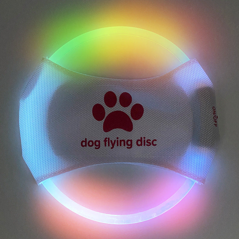 LED Illuminated Dog Flying Discs - Engaging Training Toy for Pets