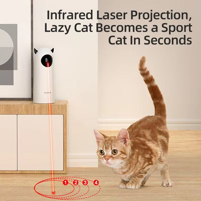 Interactive Smart LED Laser Cat Toy - Automatic Handheld Electronic Pet Device for Indoor Use