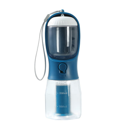 Portable 3-in-1 Dog Water Cup with Food Compartment and Waste Bag Dispenser - Multi-Functional Pet Supplies
