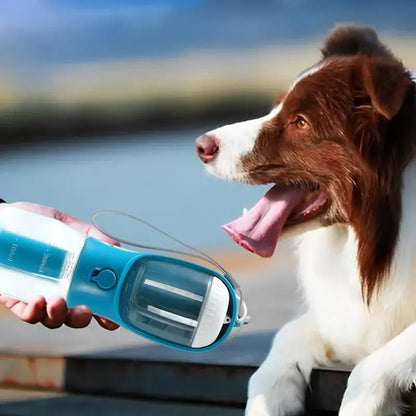 Portable 3-in-1 Dog Water Cup with Food Compartment and Waste Bag Dispenser - Multi-Functional Pet Supplies