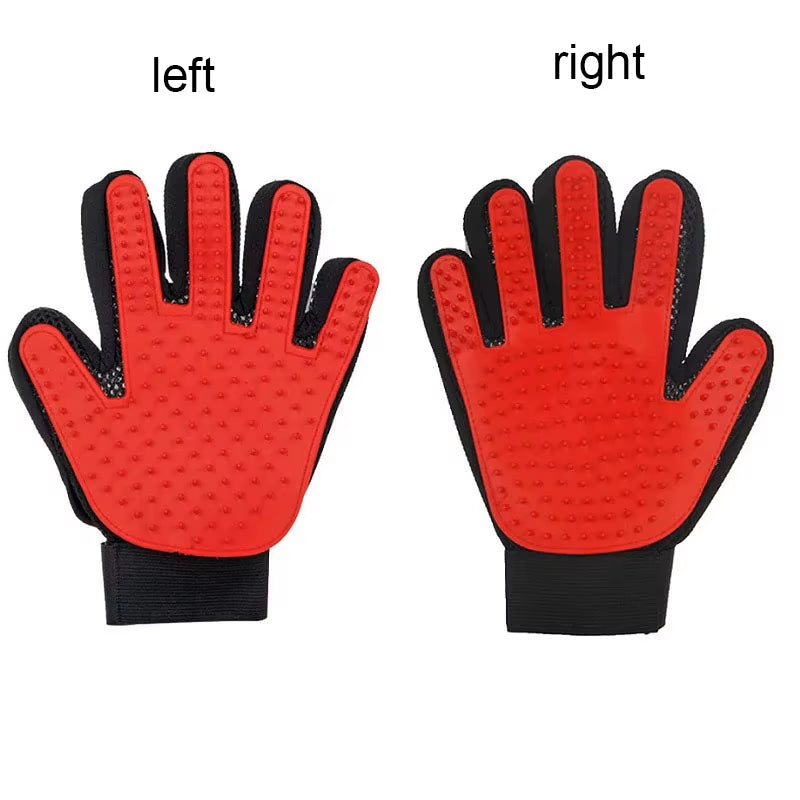Pet Grooming Glove for Dogs and Cats - Deshedding Hair Remover and Massage Brush for Effective Cleaning and Care