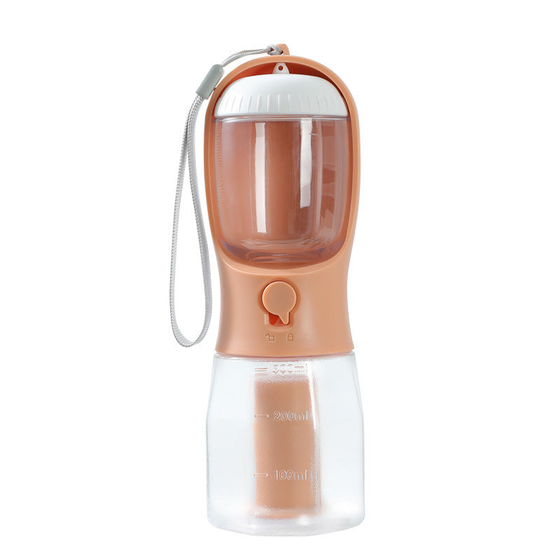 Portable 3-in-1 Dog Water Cup with Food Compartment and Waste Bag Dispenser - Multi-Functional Pet Supplies