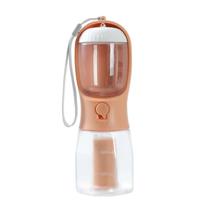 Portable 3-in-1 Dog Water Cup with Food Compartment and Waste Bag Dispenser - Multi-Functional Pet Supplies