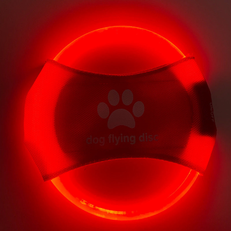 LED Illuminated Dog Flying Discs - Engaging Training Toy for Pets