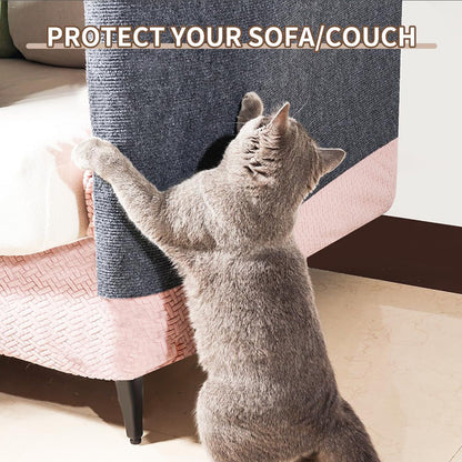 Self-Adhesive Carpet Cat Scratch Board for Wall Protection and Sofa Defense - Trimmable Pet Product for Paw Maintenance