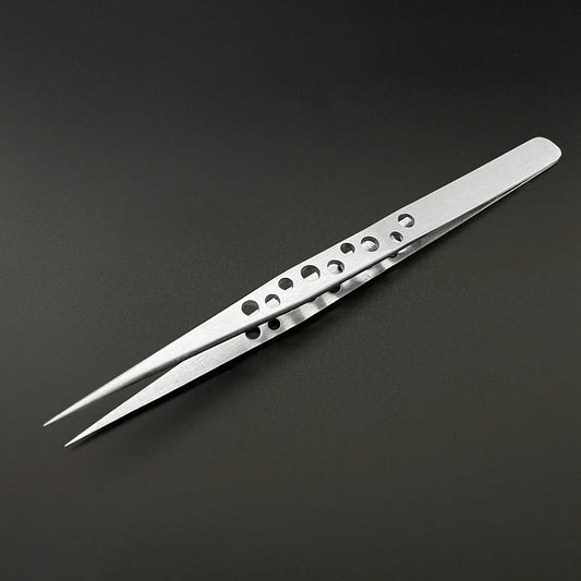 Precision Stainless Steel Anti-Static Curved and Straight Tip Tweezers Set for Electronics and Phone Repair