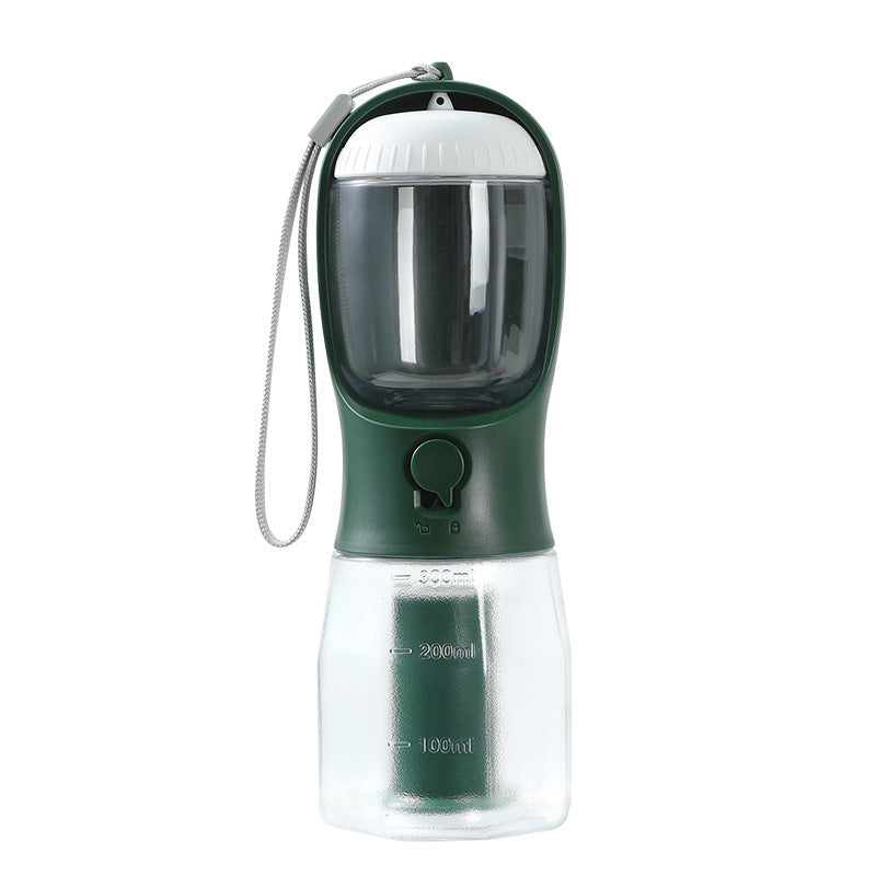 Portable 3-in-1 Dog Water Cup with Food Compartment and Waste Bag Dispenser - Multi-Functional Pet Supplies