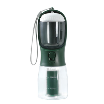 Portable 3-in-1 Dog Water Cup with Food Compartment and Waste Bag Dispenser - Multi-Functional Pet Supplies