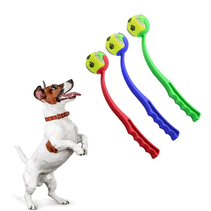 Pet Tennis Launcher and Throwing Stick for Dogs - Outdoor Training Toys and Supplies
