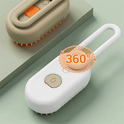 3-in-1 Electric Pet Grooming Brush with Steam Spray for Cats and Dogs - Hair Removal and Massage Comb