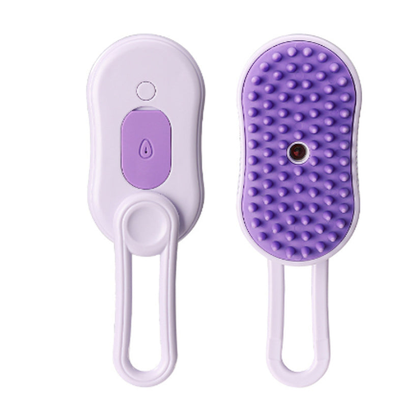 3-in-1 Electric Pet Grooming Brush with Steam Spray for Cats and Dogs - Hair Removal and Massage Comb