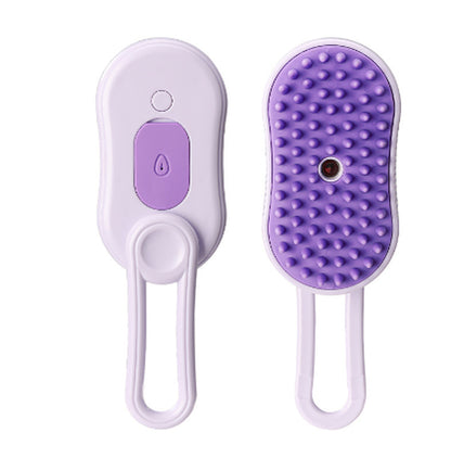 3-in-1 Electric Pet Grooming Brush with Steam Spray for Cats and Dogs - Hair Removal and Massage Comb