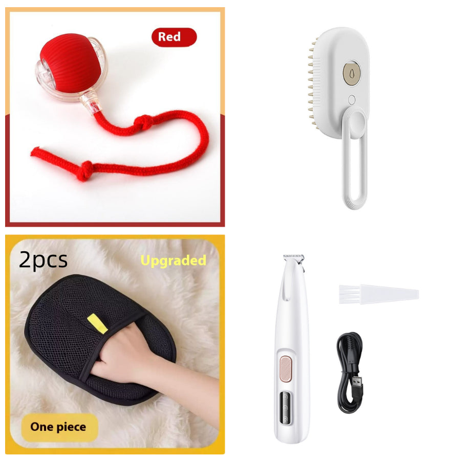 3-in-1 Electric Pet Grooming Brush with Steam Spray for Cats and Dogs - Hair Removal and Massage Comb