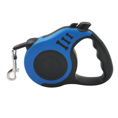 Premium Automatic Retractable Nylon Dog Leash with Integrated LED Lights - Durable Pet Walking Traction Rope