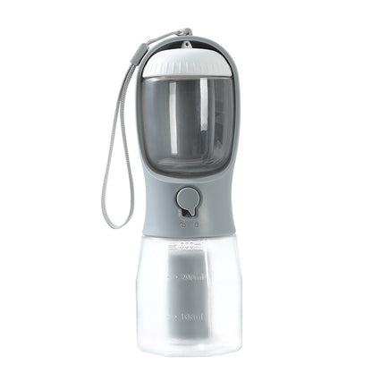 Portable 3-in-1 Dog Water Cup with Food Compartment and Waste Bag Dispenser - Multi-Functional Pet Supplies