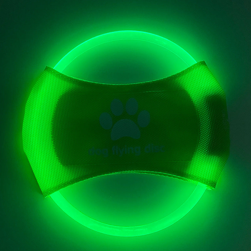 LED Illuminated Dog Flying Discs - Engaging Training Toy for Pets