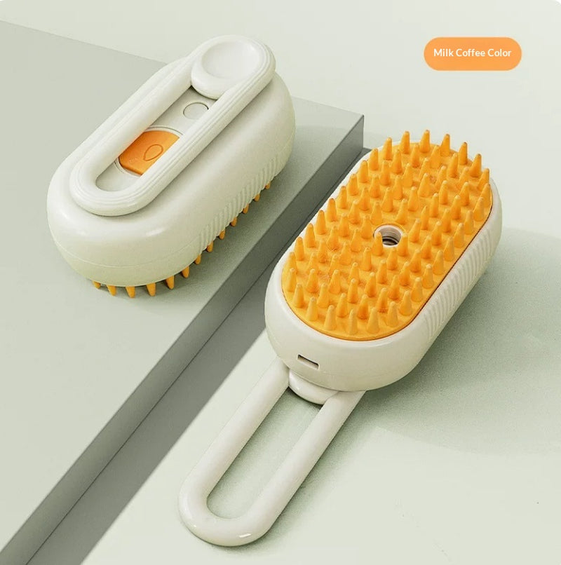 3-in-1 Electric Pet Grooming Brush with Steam Spray for Cats and Dogs - Hair Removal and Massage Comb