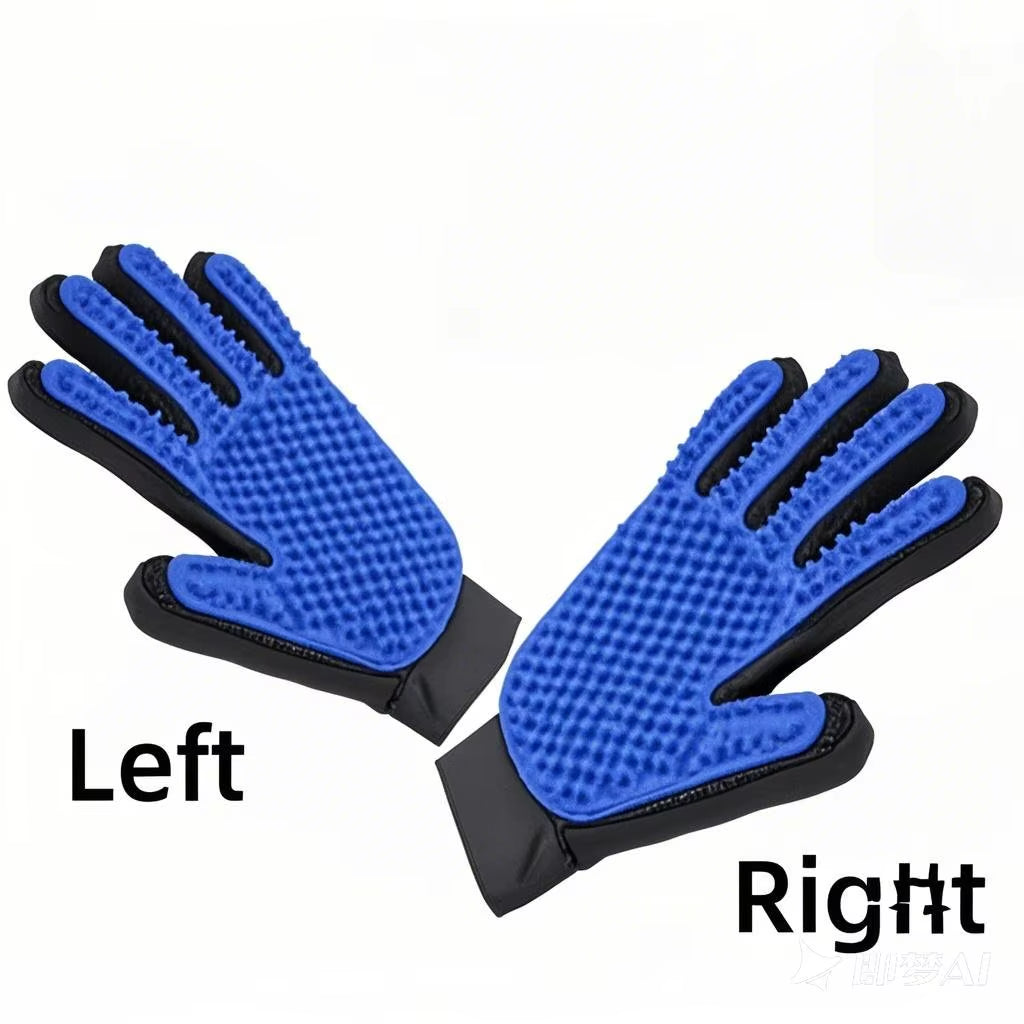 Pet Grooming Glove for Dogs and Cats - Deshedding Hair Remover and Massage Brush for Effective Cleaning and Care
