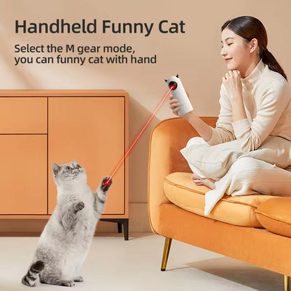 Interactive Smart LED Laser Cat Toy - Automatic Handheld Electronic Pet Device for Indoor Use