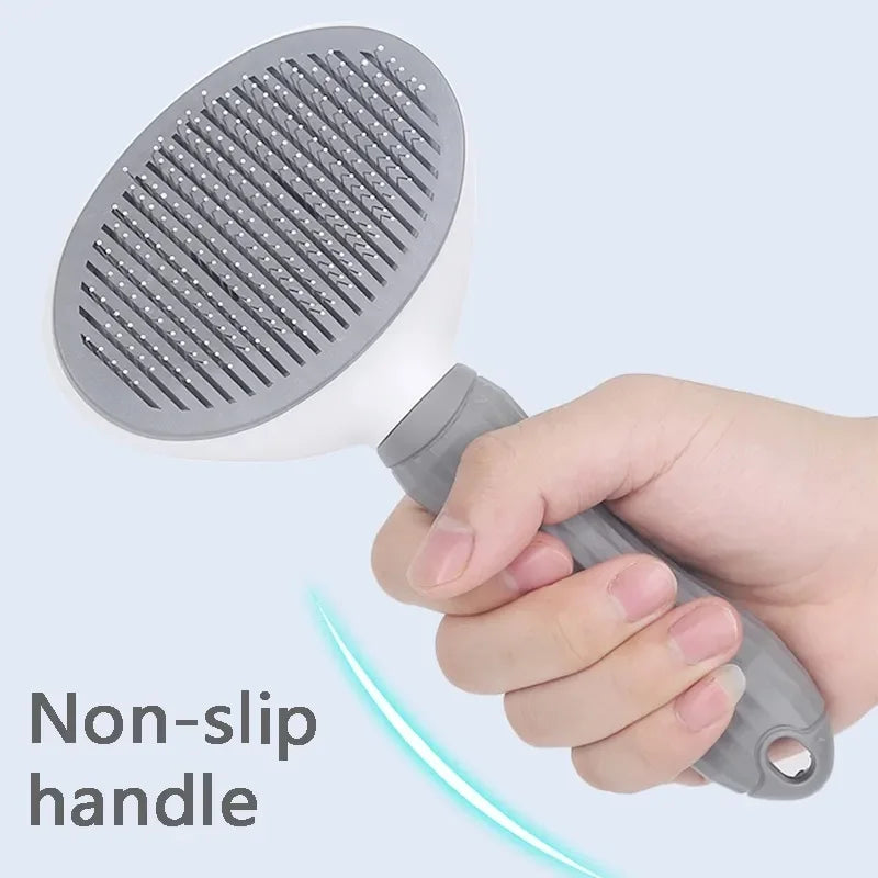 Self-Cleaning Pet Hair Removal Comb for Cats and Dogs - Professional Slicker Brush and Grooming Tool