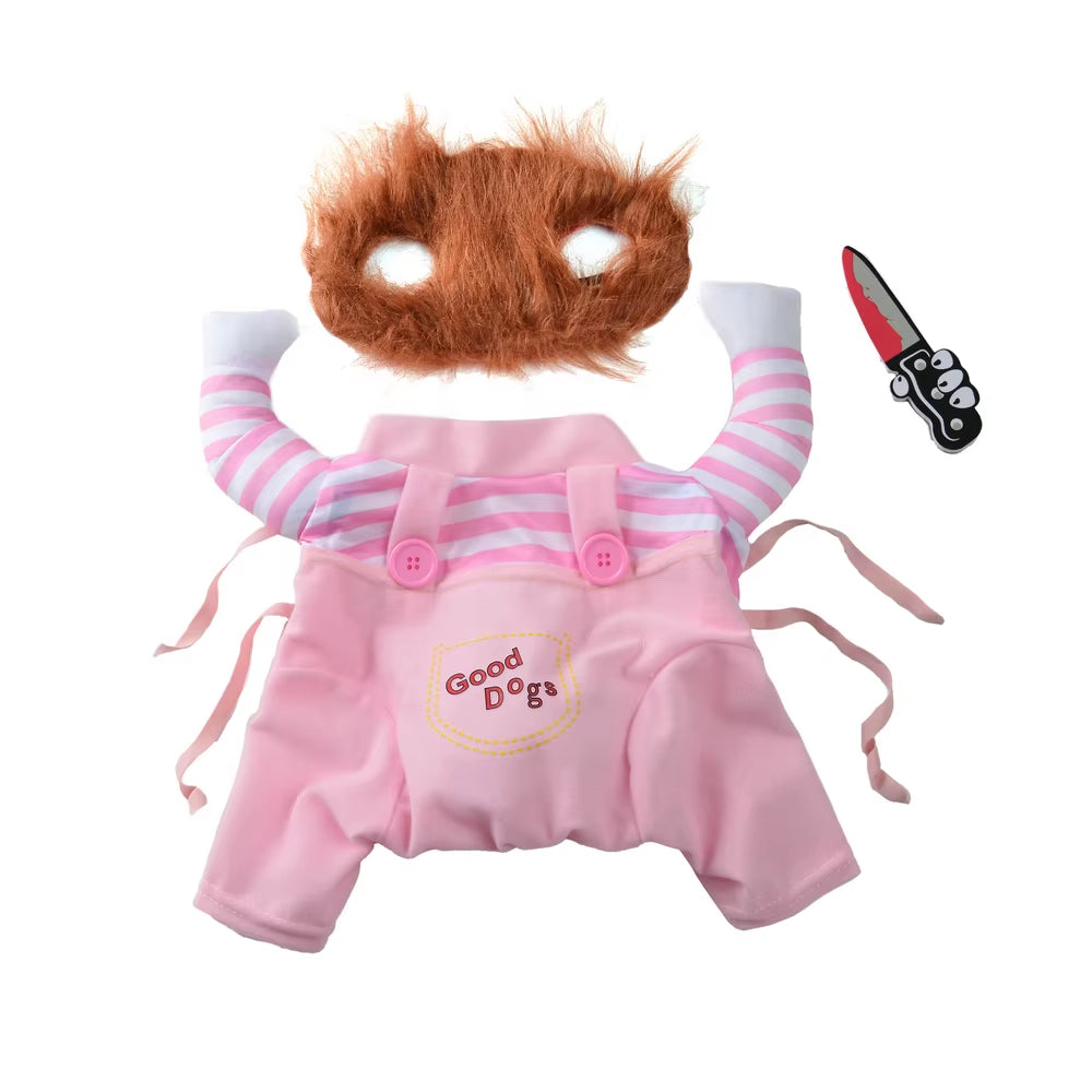 Halloween Dog Costumes - Adjustable Cosplay Outfits for Medium to Large Dogs, Including Bulldogs and Pugs