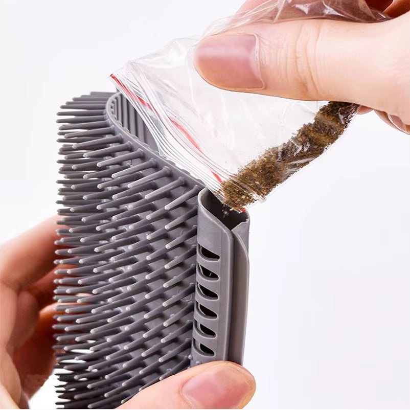 Cat Corner Scrubber Massager and Scratching Brush - Pet Grooming Supplies