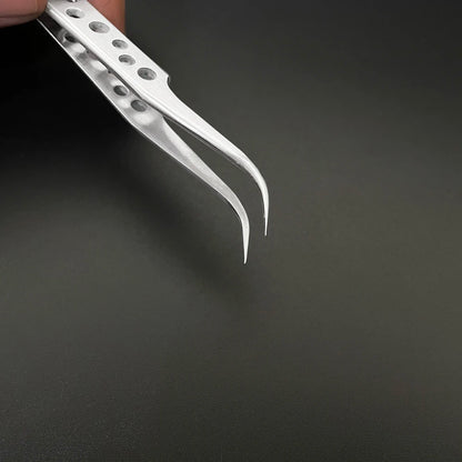 Precision Stainless Steel Anti-Static Curved and Straight Tip Tweezers Set for Electronics and Phone Repair