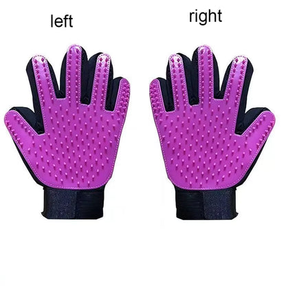 Pet Grooming Glove for Dogs and Cats - Deshedding Hair Remover and Massage Brush for Effective Cleaning and Care