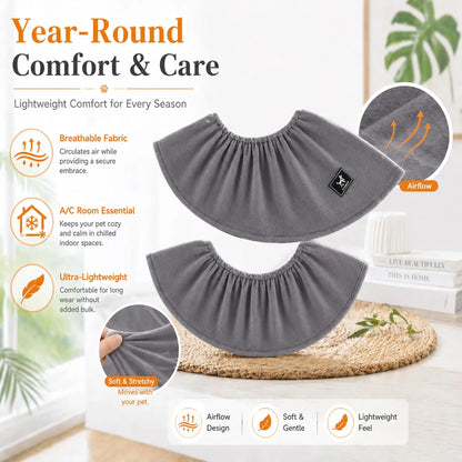 PAWPUBBY Hands-Free Cat Sling Carrier Backpack - Cozy Fleece Fabric, Collar-Compatible, Elastic Band, Durable Design, Supports Pets Up to 18 lbs, Perfect for Home & Travel, Includes Collar, Harness & Seat Covers