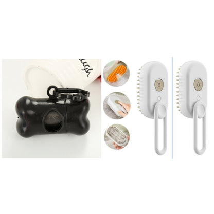 3-in-1 Electric Pet Grooming Brush with Steam Spray for Cats and Dogs - Hair Removal and Massage Comb