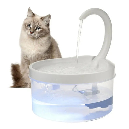 2L LED Blue Light USB-Powered Automatic Pet Water Fountain with Filtration System for Cats and Dogs