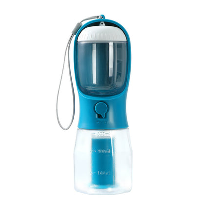 Portable 3-in-1 Dog Water Cup with Food Compartment and Waste Bag Dispenser - Multi-Functional Pet Supplies