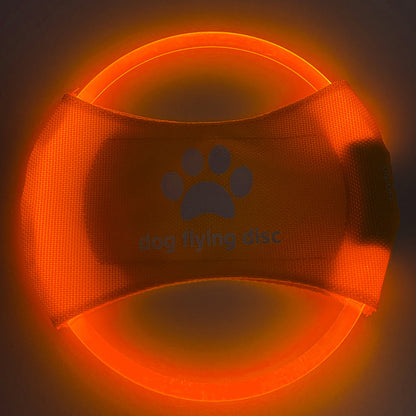 LED Illuminated Dog Flying Discs - Engaging Training Toy for Pets