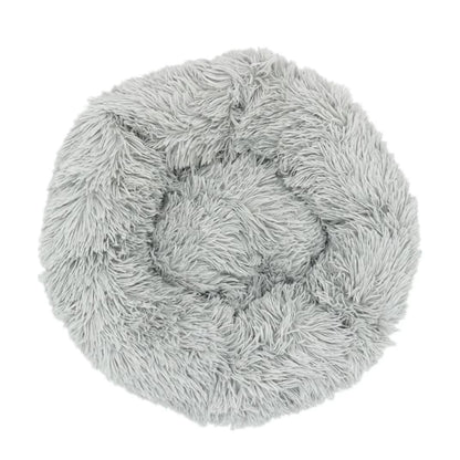 Luxury Plush Round Pet Bed for Dogs and Cats - Calming Donut Design for All Sizes