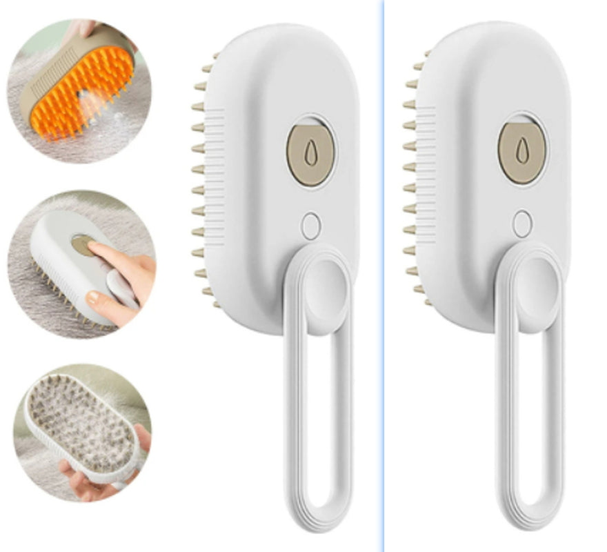 3-in-1 Electric Pet Grooming Brush with Steam Spray for Cats and Dogs - Hair Removal and Massage Comb