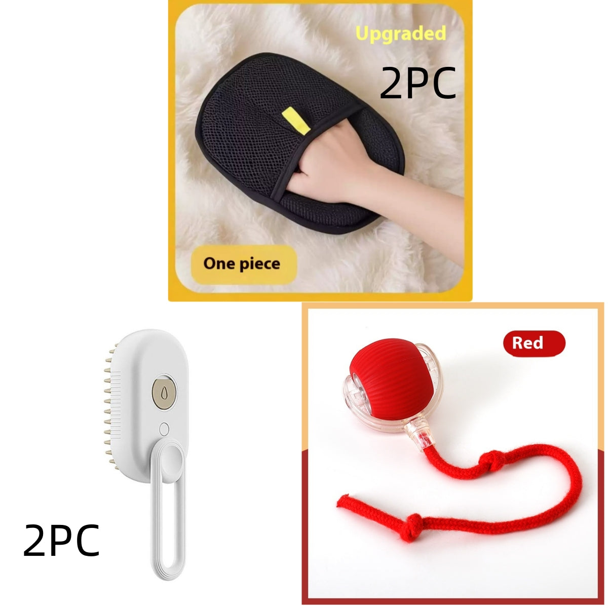 3-in-1 Electric Pet Grooming Brush with Steam Spray for Cats and Dogs - Hair Removal and Massage Comb