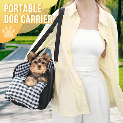 Premium Center Console Dog Car Seat - Anxiety-Relief Booster Seat for Small Pets, Ultra-Safe Armrest Bed for Travel, Comfortable and Secure Car Seat for Small Dogs and Cats