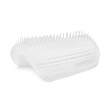 Corner Cat Grooming Brush and Scratch Toy with Arch Massager and Plastic Bristles