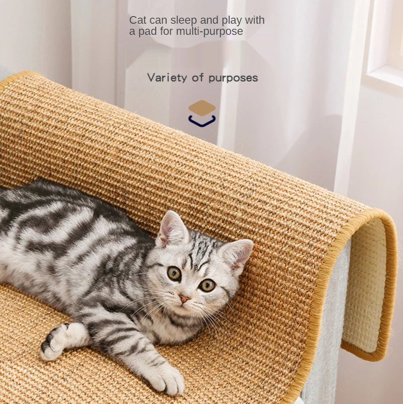 Sisal Cat Scratching Mat - Furniture Protector for Cats and Kittens