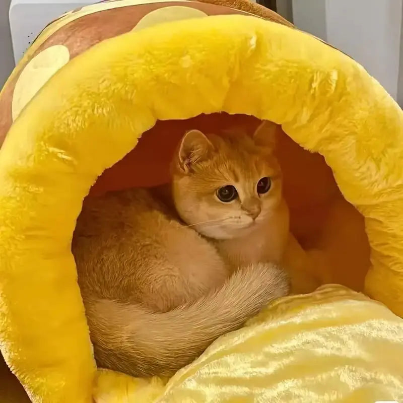 Honey Pot Design Cat and Dog House - Plush Washable Pet Bed for Indoor Use, 1 Count