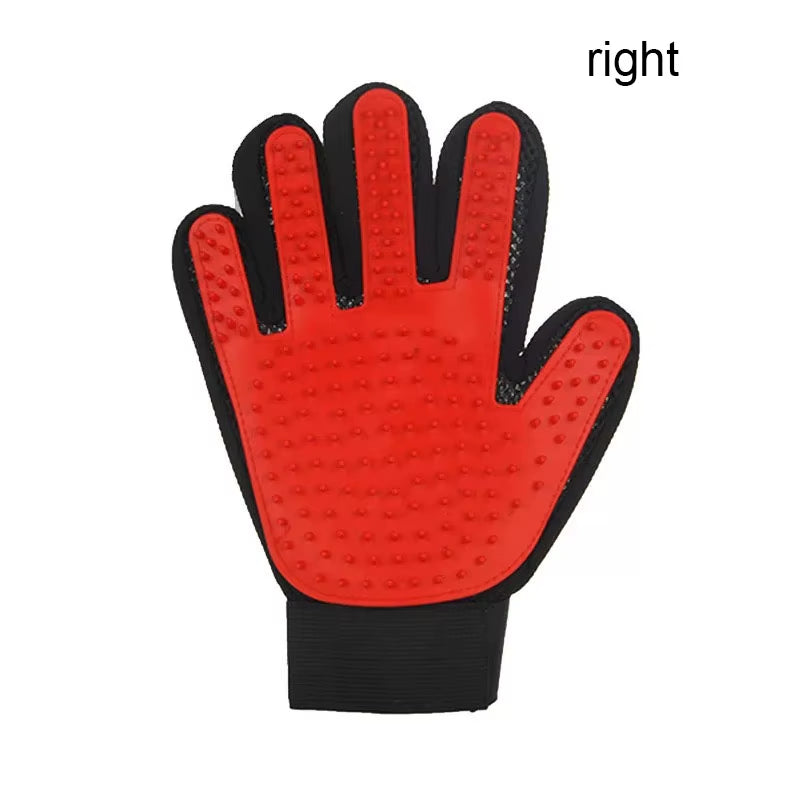 Pet Grooming Glove for Dogs and Cats - Deshedding Hair Remover and Massage Brush for Effective Cleaning and Care