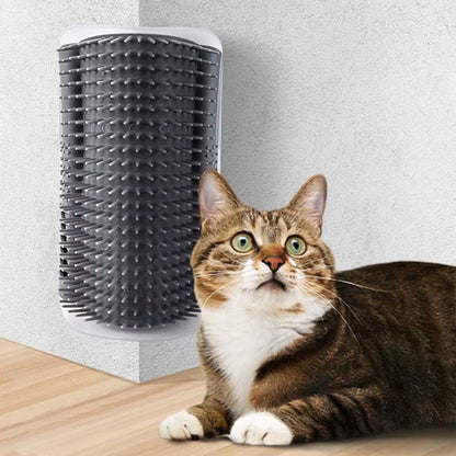 Cat Corner Scrubber Massager and Scratching Brush - Pet Grooming Supplies