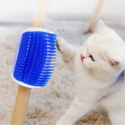 Cat Corner Scrubber Massager and Scratching Brush - Pet Grooming Supplies