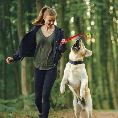 Pet Tennis Launcher and Throwing Stick for Dogs - Outdoor Training Toys and Supplies