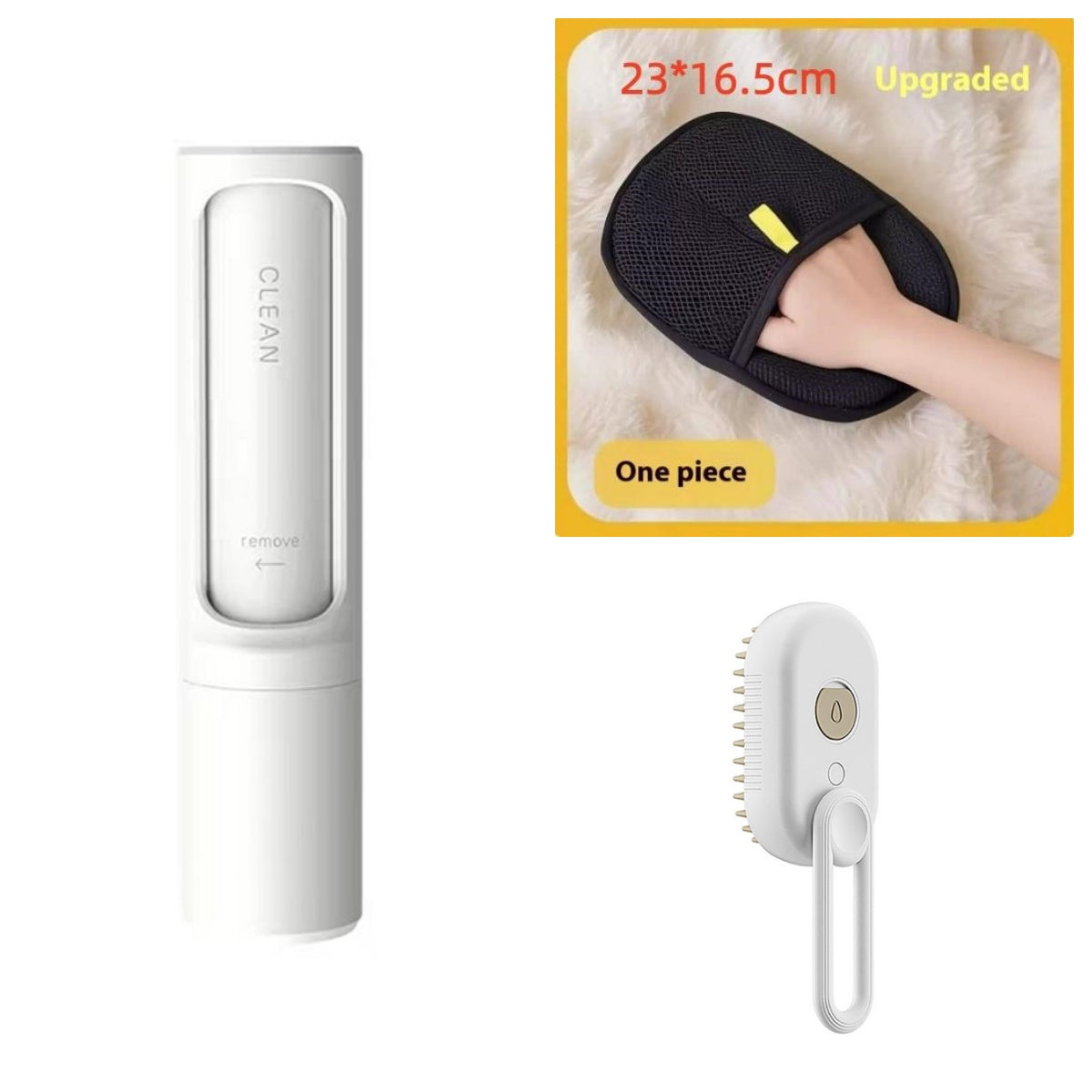 3-in-1 Electric Pet Grooming Brush with Steam Spray for Cats and Dogs - Hair Removal and Massage Comb