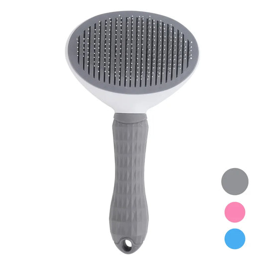 Self-Cleaning Pet Hair Removal Comb for Cats and Dogs - Professional Slicker Brush and Grooming Tool
