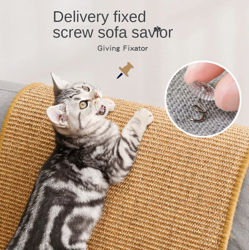 Sisal Cat Scratching Mat - Furniture Protector for Cats and Kittens