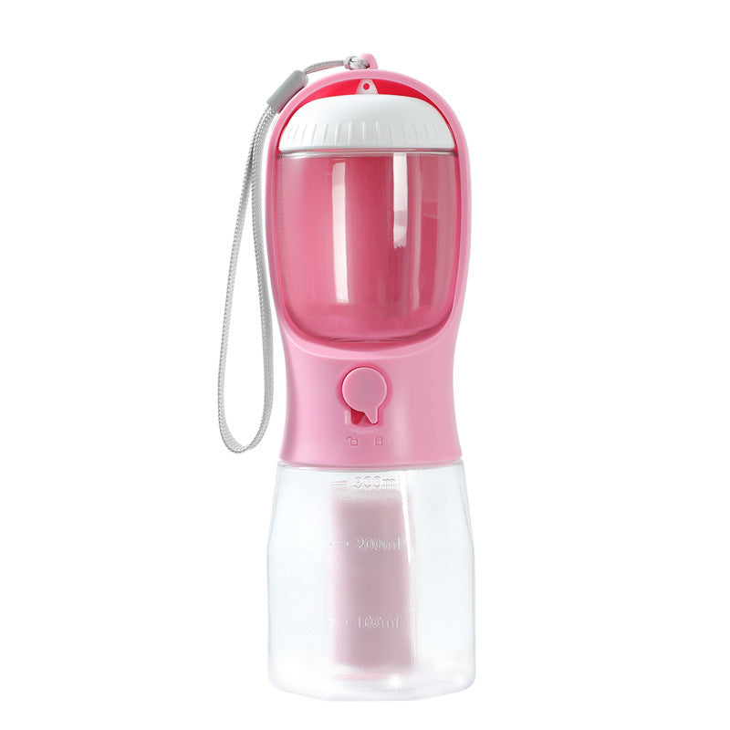 Portable 3-in-1 Dog Water Cup with Food Compartment and Waste Bag Dispenser - Multi-Functional Pet Supplies